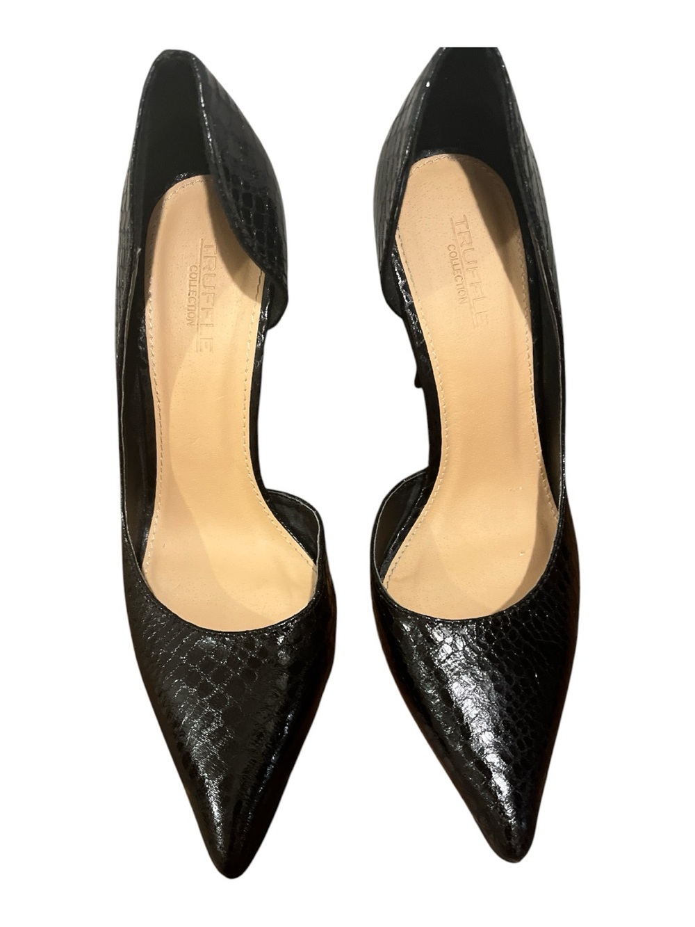 Truffle Collection Black Pointed D'Orsay Pumps Sz 9